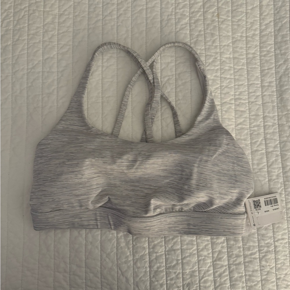 NWT Lululemon Gray Energy Bra - Size 6